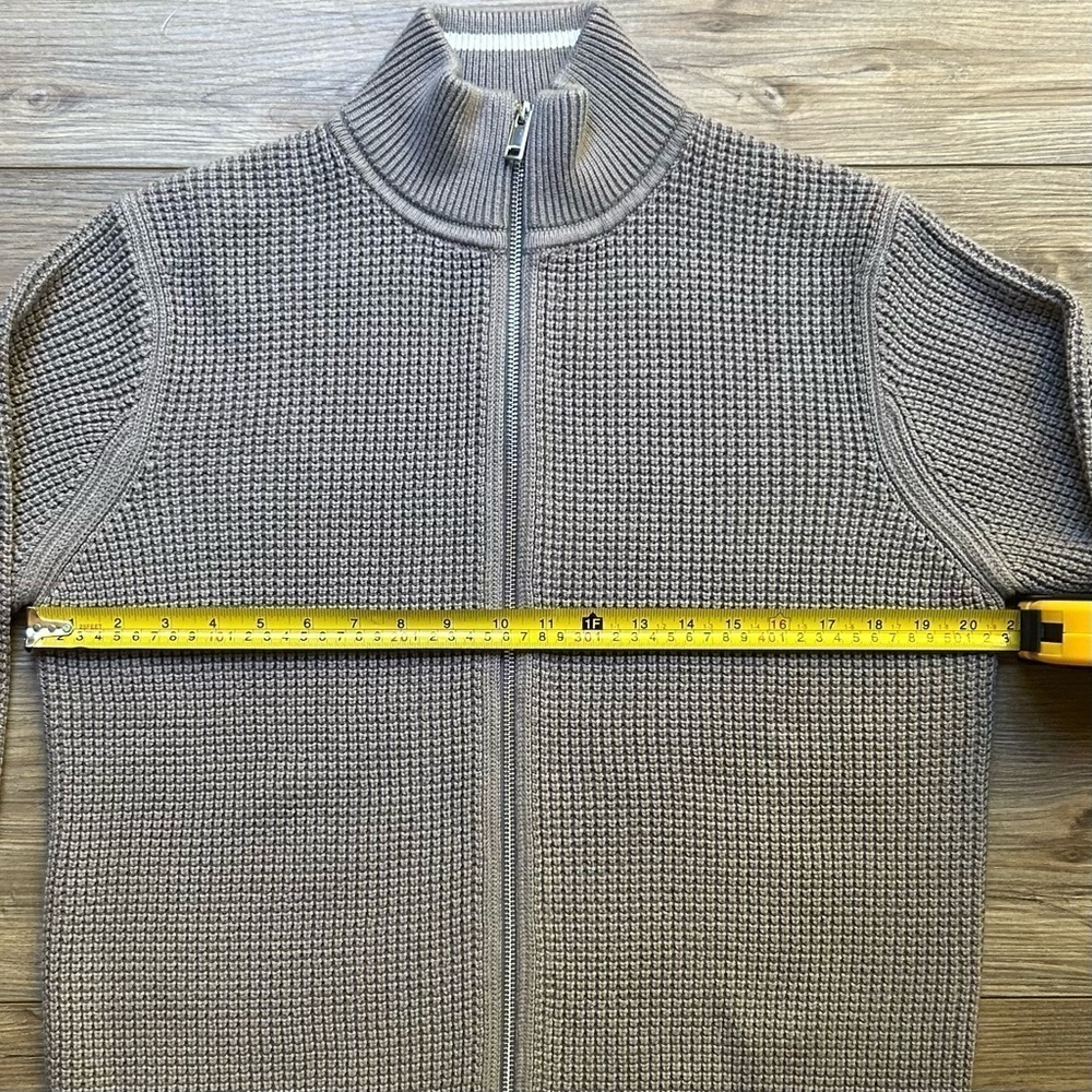 Theory | Gary Full Zip Jacket, Heavyweight Knit in Force Grey/Ivory (S) - Picture 7 of 16